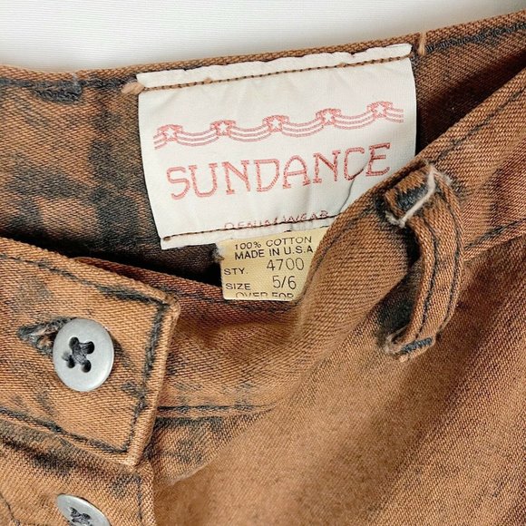 Vintage Sundance Brown Denim High Waist Skirt - Picture 5 of 8